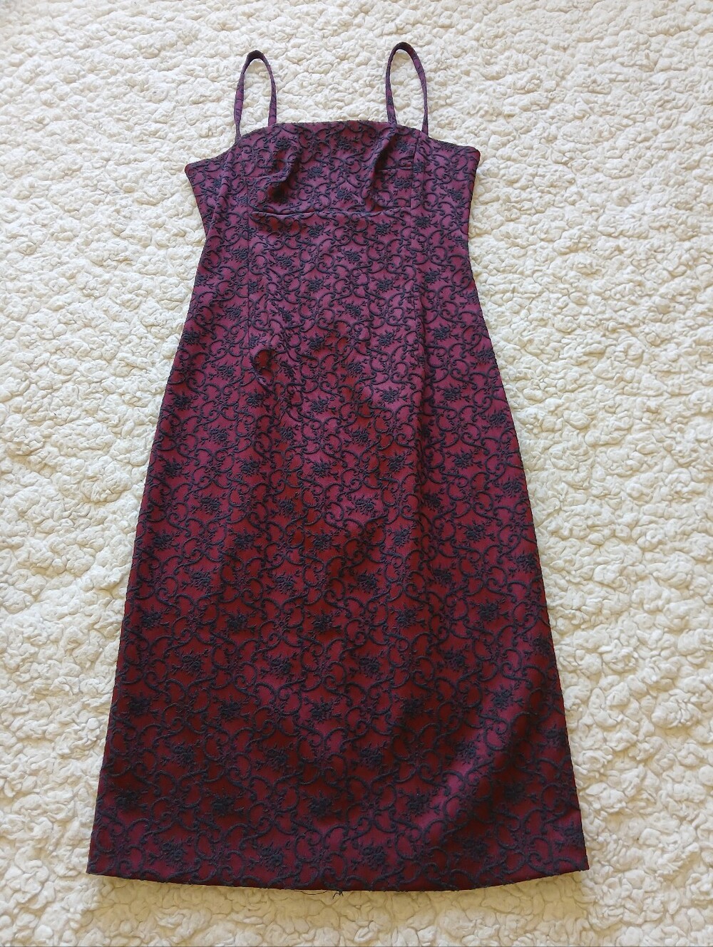 Vintage Poetry Clothing Dress Womens Small Burgundy Stretch